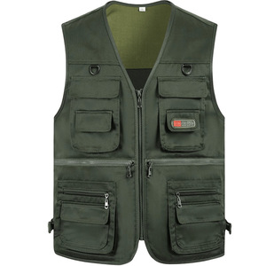 <span class=keywords><strong>Chaleco</strong></span> con Cierre y <span class=keywords><strong>Cuello</strong></span> en <span class=keywords><strong>V</strong></span> <span class=keywords><strong>para</strong></span> Hombres de Mediana Edad, Primavera y Otoño, con Múltiples Bolsillos, 100% Poliéster, <span class=keywords><strong>para</strong></span> Fotografía y Pesca al Aire Libre - Product Image 5