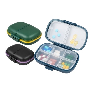 Portable 8 Compartments Pill Box <b>Travel</b> Medicine Organizer BPA Free Plastic Storage Case <b>Medication</b> Container - Product Image 1