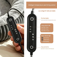 Coussin chauffant USB pour animaux de compagnie avec contrôle intelligent par minuterie, cordon anti-mastication, lit douillet et chaud pour l'hiver