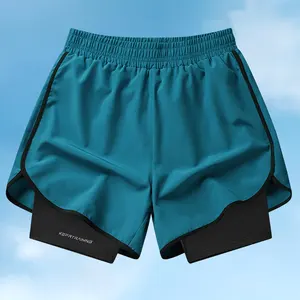 2024 Custom Men's Plus Size Quick Dry Casual Athletic Sports Mid Length Running Men Gym Shorts