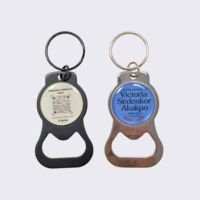Porte-clés décapsuleur personnalisé en acier inoxydable et PVC, écologique, avec options de gravure laser et de sublimation - Supports vierges pour cadeaux promotionnels
