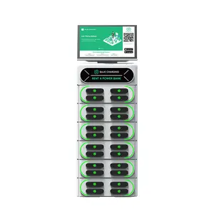 24 슬롯 휴대용 공유 보물 통합 스택 공유 전원 은행 Pos 자판기 휴대 전화 충전 렌탈 스테이션