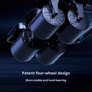 Rueda Abdominal Automática de Cuatro Ruedas con Rebote Automático, Soporte para Teléfono con Freno Automático para Hombres y Mujeres - Equipo de Ejercicio Abdominal para Pérdida de Peso - Product Image 3