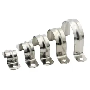 304 Stainless Steel Two Hole Clip Clamp Pipe Straps Saddle Clamps Various saddle type pipe clamps