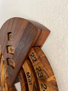 Изготовленный на заказ логотип деревянный календарь DIY настенный декоративный календарь подвесной вращающий календарь подарок на новоселье - Product Image 6