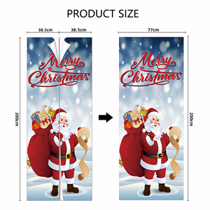 Adesivo della porta di natale buccia e bastone rimovibile carta <span class=keywords><strong>da</strong></span> parati impermeabile murale adesivo <span class=keywords><strong>da</strong></span> <span class=keywords><strong>parete</strong></span> in PVC adesivo per la decorazione - Product Image 2