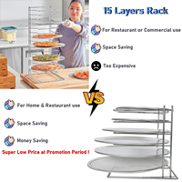 Support à pizza à 6 niveaux en acier inoxydable support de casserole à pizza pour buffet de fête plateau de table présentoirs pour restaurant à la maison