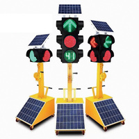Semáforo Móvil Solar Tipo Remolque D-style 200/300mm, Semáforo de Carretera Elevable para Control de Tráfico