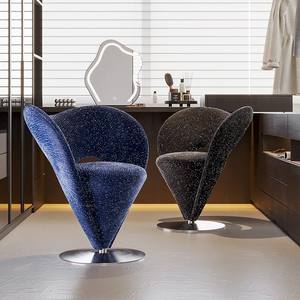 Taburete de tocador de lujo con forma de cono, silla giratoria para dormitorio y tocadores de maquillaje - Product Image 1