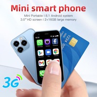 Mini Smartphone XS 15 con Android 8.1, Pantalla de 3.0 Pulgadas, 2GB de RAM, 16GB de ROM, Doble SIM, Red 3G, Teléfono Móvil Inteligente Portátil de Bolsillo