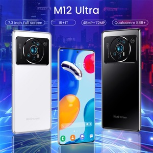 สมาร์ทโฟน M12 Ultra หน้าจอขนาดใหญ่ <span class=keywords><strong>7</strong></span>.3 นิ้ว แบบเจาะรู ความละเอียด 8 ล้านพิกเซล ระบบปฏิบัติการ Android <span class=keywords><strong>11</strong></span> - Product Image 2