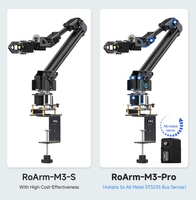 Kit de bras robotique double à 5 + 1 degrés de liberté avec servomoteur à couple élevé et bus série, pour projet robotique IA LeRobot AI, contrôle sans fil