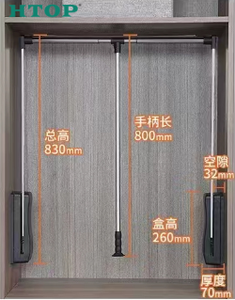 Rail de <span class=keywords><strong>penderie</strong></span> escamotable en alliage d'aluminium, élégant et rétractable, accessoire de rangement pour armoires et dressings - Product Image 6