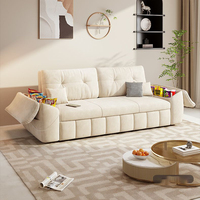Sofá Cama Moderno de Diseño Popular, Sofá Cama Extraíble de Lujo, Sofá Simple para el Hogar, Sofá Cama con Almacenamiento para Sala de Estar