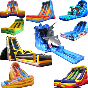 <span class=keywords><strong>Jeux</strong></span> aquatiques gonflables à usage locatif, toboggans aquatiques commerciaux humides et secs, grand toboggan gonflable, parc de toboggans gonflables pour adultes avec piscine - Product Image 2