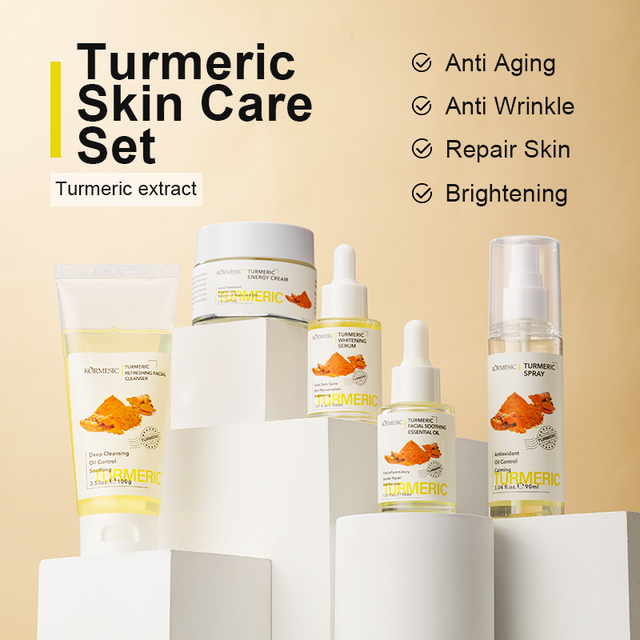 KORMESIC Private Label High Quality Turmeric Brightening Whitening Nourishing Face Serum for All Skin Care