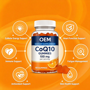 Gummies CoQ10 100mg OEM ODM certifiées GMP et Halal, 60 unités, à base de pectine de fruits, complément alimentaire - Product Image 5