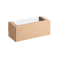 Boîte d'emballage rectangulaire de luxe pour biscuits avec fenêtre transparente et logo personnalisé