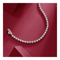 Bracelet en argent sterling S925 2mm VVS D Moissanite avec chaîne de tennis en diamant pour femme Bracelets en moissanite Bracelets