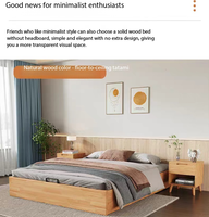 Modernes Tatami-Bettgestell mit Gasdruckfeder-Stauraum, Queen-Size, Hohes Boxspringbett mit Hydraulik-Polsterung, Schlafzimmermöbel