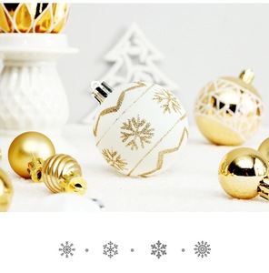 Nouvelles décorations de Noël transfrontalières : Ensemble de boules de Noël en plastique peintes à la main, boîte cadeau, pendentifs pour sapin de Noël - Product Image 6