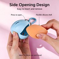 Étui de rangement pour houppette en silicone de voyage, séchage rapide, ventilé, pour éponge cosmétique