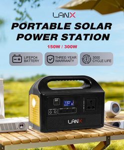 Système de génération solaire multifonctionnel rechargeable 150W, générateur solaire, station d'alimentation portable avec panneau solaire, lampes LED - Product Image 2