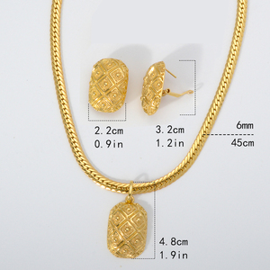 Parures de bijoux en laiton plaqué or 18 carats de luxe brésilien pour femmes - Mariage, fiançailles, anniversaire, tendance, nouvelle arrivée - Product Image 2