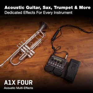 Pédale multi-effets pour instruments acoustiques Zoom A1X FOUR, guitare, violon, saxophone, <span class=keywords><strong>trompette</strong></span>, basse droite, modélisation acoustique d'expression - Product Image 4
