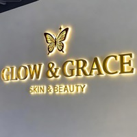 Lettres en relief personnalisées rétroéclairées par LED, logo en métal 3D, signalétique commerciale découpée au laser pour les magasins, les réceptions, les murs, fabrication OEM