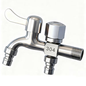 <span class=keywords><strong>Robinet</strong></span> de cuisine multifonction à 2 sorties, finition or brossé, salle de bain, Sus304, vintage, extérieur, buanderie, <span class=keywords><strong>robinet</strong></span> <span class=keywords><strong>double</strong></span> eau, cascade avec capteur - Product Image 1