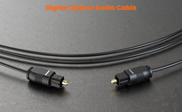 Câble audio Toslink S/PDIF en fibre optique mince de 15 pieds, blindage combiné, gaine en PVC plaqué or, CableCreation