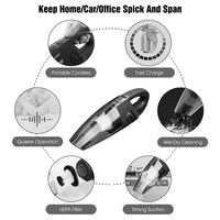 \ Aspirateur sans fil à main 120W dépoussiéreur à usage sec et humide Buster Aspirateur de voiture portable rechargeable sans fil