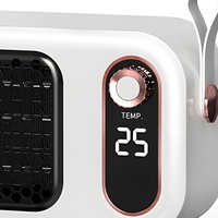Chauffage compact PTC 800W silencieux à chauffage rapide, portable pour bureau, maison et salle de bain avec protection contre la surchauffe