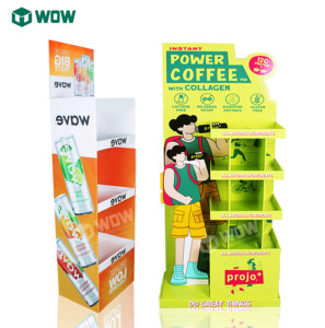 Tùy chỉnh thân thiện với môi có thể gập lại tông đồ uống hiển thị đứng với Tầng Kệ cho đồ uống năng lượng đóng hộp - Product Image 2