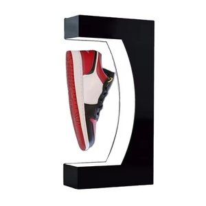 Customized Acrylic Magnetic <b>Floating</b> Sneaker Shoes Stand Rotating Shoe Rack for Display - Product Image 1