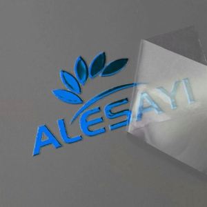Custom Transparent PVC Metal UV Transfer <b>Sticker</b> Hot Silver Bronzing <b>Logo</b> Label for Packaging Labels - Product Image 3