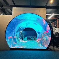 Jode 7x4m LED-Tunnelbildschirm & LED-Bodenfliesenbildschirm Maßgefertigte Indoor Immersive P1.86 GOB Flexible Panels Kreative Torbogen-Dekoration