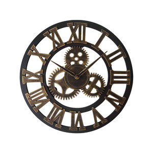 <span class=keywords><strong>Orologio</strong></span> da Parete Digitale al Quarzo in Legno dal Design Moderno Retrò con Funzione LUMINOVA - <span class=keywords><strong>Ingranaggi</strong></span> Decorativi Creativi per Soggiorno - Transfrontaliero - Product Image 5