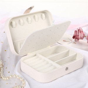 Factory Lowest PU Home Earring Storage Case Portable Travel Jewelry Box Organizer