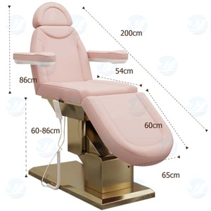 Muebles de Salón Modernos Personalizados, Cama de Masaje Dorada de Lujo, Mesa de Masaje Eléctrica, Silla Facial de Belleza, Cama de Spa para Estética - Product Image 4