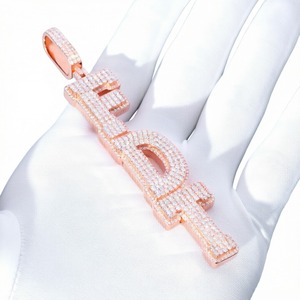 Collier pendentif hip-hop en moissanite KIVORA le plus vendu, bijoux pour hommes et femmes, idéal pour les soirées, en promotion - Product Image 2