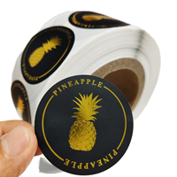 Pegatinas Personalizadas con Lámina Dorada, Adhesivas de Vinilo Resistentes al Agua, Formas Personalizadas, Impresión UV, Impresión de Etiquetas con Logotipo