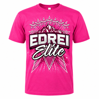 Kaos Tim Cheerleading Custom Unisex Lengan Pendek Kerah Bulat Sablon Grafis untuk Kompetisi Cheer Warna Hitam Logo Dapat Disesuaikan