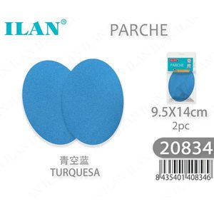 Patch Ilan 9,5X14cm Turchese 2 Pezzi Per Riparazione Abbigliamento - Product Image 3