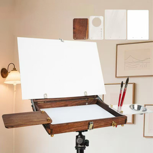 Boîte à croquis en bois de hêtre massif avec support trépied en métal, <span class=keywords><strong>kit</strong></span> portable pour peinture en extérieur - Product Image 5