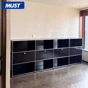 Meuble de rangement modulaire en acier inoxydable Bauhaus personnalisé, meuble de présentation, meuble modulaire pour chambre/salon - Product Image 1