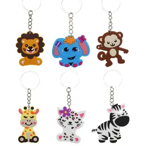 2023 New product custom promotional gifts cheap cartoon animal 2d key chain china soft keyring 3d rubber pvc keychain