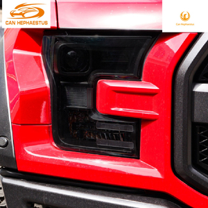 Fari auto protezione tinta <span class=keywords><strong>pellicola</strong></span> fumo nero <span class=keywords><strong>trasparente</strong></span> adesivo frontale in TPU per Ford F150 2015-2020 Raptor SVT accessori - Product Image 4
