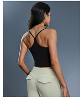 Débardeur de yoga GH de haute qualité pour femmes, grande taille, printemps-été, dos en Y, rembourré, anti-humidité, extensible, coupe ajustée, fitness